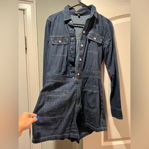 Express denim romper